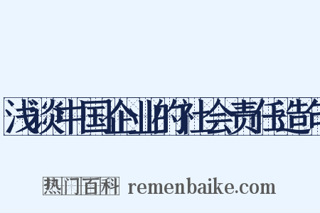 浅谈中国企业的社会责任造句是什么意思的图片